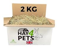 Hay4Pets Timothy Hay- 2kg. Fresh, Green Stem Feeding Hay For Rabbit, Guinea Pig, Hamster & Small Animals. High Fibre, Natural Food For Pets. Dried Grass, Animal Feed