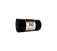 Haya Home 20 EXTRA LARGE Heavy Duty Bin Bags 100L Black Plastic Bin Liners 45 ?m Refuse Sacks Ultra Strong Heavy Duty Waste Dustbin Bags for Kitchen