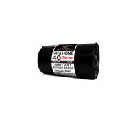 Haya Home 70L to 80L 40 Extra Strong Bin Bags Heavy Duty Bin Liners 40 ?m Black Plastic Refuse Sacks large Waste Dustbin Bags for Kitchen Home Office