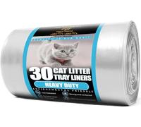 Haya Home Eco 30 XL Extra Large Heavy Duty Cat Litter Tray Liners on a roll 103 x 53 cm Claw Scratch Resistant Strong thick Cat Litter Box Plastic Bags Environmentally Friendly 100% Recycled Material