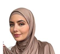 Hayaa the label ltd HAYAATHELABEL Cotton Hijab Cap Adjustable Muslim Stretchy Turban Full Cover Shawl Undercap Full Neck Coverage for Women Hijab Underscarf With Neck Coverage Tie Back Caps (Wheat)