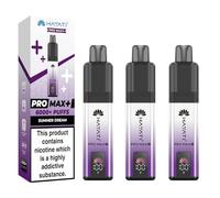 Hayati Pro Max 6000+ Compatible Pod Device, Rechargeable 850mAh Battery, USB-C Charging, Smart Battery Indicator, 2ml Cartridge, 0mg No Nicotine, Pack of 3, (Summer Dream)