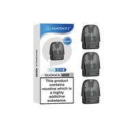 Hayati Quokka Pods - 3 Pack, Leak-Proof Side-Fill Design, Refillable Cartridge with Built-in Mesh Coil, Haman Compatible with Quokka Pro, Lite & Elite Kits, No Nicotine (0.6 Ohm)