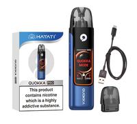 Hayati Quokka Pro Pod Vape Kit, 1100mAh Rechargeable Battery with 2A Fast Charging, 5-25W Output, 1.47″ TFT Smart Display, Haman Multiple Vaping Modes, Nicotine Free (Navy Blue)