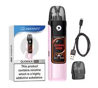 Hayati Quokka Pro Pod Vape Kit, 1100mAh Rechargeable Battery with 2A Fast Charging, 5-25W Output, 1.47″ TFT Smart Display, Haman Multiple Vaping Modes, Nicotine Free (Baby Pink)