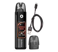 Hayati Quokka Pro Vape Kit [Onyx Black] - Starter Vape Kit, 1100mAh Battery - COMPATIBLE PODS: Quokka Pods - 25W, RDTL and MTL Vaping, Side-Fill, Inhale Activated, Adjustable Airflow - Nicotine Free