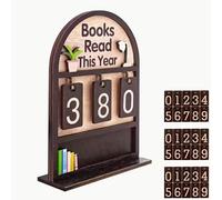 Hayaww Book Counter Decorative Book Reading Tracker Reading Progress Tracker Personalised Sign Books Read This Year Decorative Reading Counter for Readers Writers Books Read Counter (A)