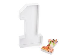 Hayaww Fillable Number Box Cardboard Paper Letter Shaped Box Fillable Boxes Cardboard Serving Tray Paper Cardboards Number Shape Boxes Appetizer Candy Tray Birthday Anniversary Party Treat (1)