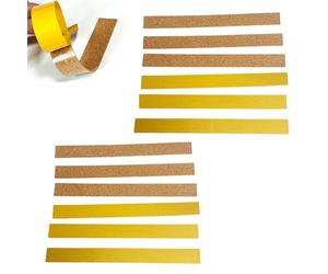 Hayaww Pack of 12 self-adhesive cork strips, equine cork strips, self-adhesive for adjusting the hat size for optimising fit, hat band, cork insert for hats made of felt straw, multicoloured, One Size