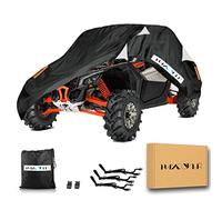 HAYCOVER UTV Cover Waterproof Heavy Duty Oxford Cloth All Weather Protection Covers for Can-Am Maverick X3 Polaris RZR Yamaha Kawasaki TERYX KRX Arctic Cat Wildcat UTV Accessories, 2-3 Seater-Plus