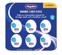 Hayden Enamel Care Dental Floss | for Sensitive Mouths | Helps Restore Enamel | Mint Flavor | 30 Yards per Unit (Pack of 6)