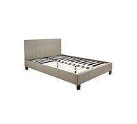Hayden Faux Leather Bed Frame Essential Collection|JD Williams Hayden Faux Leather Bed Frame Grey SINGLE