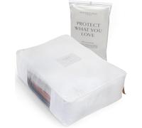 Hayden Hill Luxury Organic Cotton Sweater Storage Bag - Fits 6 Fine Knit Sweaters - 18 Inch - Moth Proof Cashmere Garment Bag - Breathable Clothes Covers - Certified Carbon Neutral