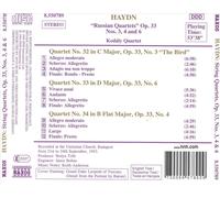 HAYDN: STRING QUARTETS, OP. 33 "RUSSIAN", NO. 3 "THE BIRD", 4 AND 6 NEW CD