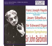 Haydn : Symphony No. 92,Sibelius : Symphony No. 2, Elgar Symphony No. 2 Sir John Barbirolli/Boston Symphony