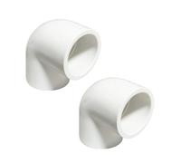HayEastdor 2PCS 2 Inch White PVC 90 Degree Elbow Adapter Pipe Fittings 2 Way Right Angle Pipe Corner Coupling Connectors for Sprinkler, Drip Irrigation System HE051-2