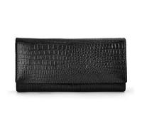 HAYES LONDON Clutch Purse for Women, Elegant Pure Leather Wallet for Women, RFID Blocking Bi-fold Hand Purse, Ideal Gifts for Women, Empress Black, Modern