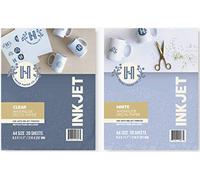 Hayes Paper Co. Waterslide Decal Paper Inkjet Clear and White 40 Sheets Printable Water Slide Decals of A4 Size