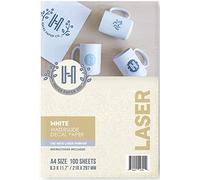 Hayes Paper Co, Waterslide Decal WHITE LASER (A4, 100 Sheets)