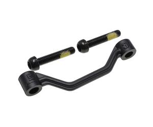 Hayes Post Mount Brake Adaptors - Black / 160mm Post Mount Bracket for 180mm Rotor (Two Bolt Spacer Type)