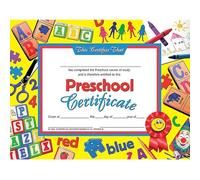 Hayes School Publishing H-VA605 Preschool Certificate 30 Pack Yellow Background