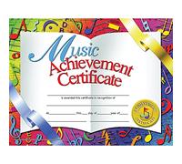 Hayes School Publishing VA636 Music Achievement Certificate- Set of 30 8.5 X11 Certificates