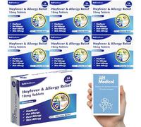 Hayfever & Allergy Relief Loratadine10mg Tablets 6 x 14 - Non-Drowsy Antihistamine Tablets | JJH Medical Hay Fever Tracker Bundle
