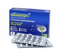 Hayfever & Allergy Relief One a Day Tablets Cetirizine 10mg x 30 Tabs Allacan - Expiry 08/2026