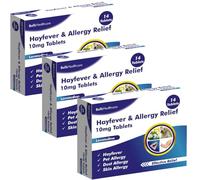 Hayfever Tablets Multipack with Hayfever & Allergy Relief Loratadine Tablets 10mg x14 Pack of 3 | Relief for Sneezing, Runny Nose and Itchy Eyes