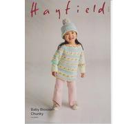 Hayfield Baby Blossom Chunky Knitting Pattern - 5570 Poncho/Tunic & Hat, 1-4 Years