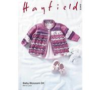 Hayfield Baby Blossom DK Knitting Pattern 5340 Matinee Coat