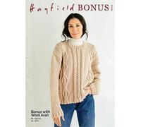 Hayfield Bonus Aran Knitting Pattern - 10223 Sweater