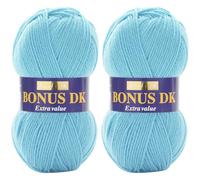 Hayfield Bonus DK Double Knitting, Turquoise (998), 100g by Sirdar (Pack of 2)
