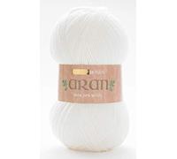 Hayfield Bonus With Wool Knitting Yarn Aran 807 White - per 400 gram ball
