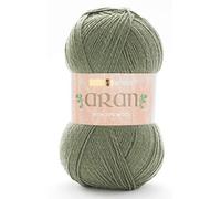 Hayfield Bonus With Wool Knitting Yarn Aran 934 Green Heather - per 400 gram ball