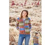 Hayfield Spirit Double Knit Knitting Pattern - 10032 Hooded Cardigan