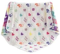 Hayisugar Soft Baby Blankets 6 Layer Muslin Cloth - 100% Cotton Kids Toddler Blanket Baby Swaddle Blanket for Boys & Girls, Colorful Elephant, 110 x 105 cm