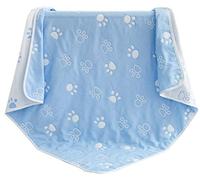 Hayisugar Soft Baby Blankets 6 Layer Muslin Cloth - 100% Cotton Kids Toddler Blanket Baby Swaddle Blanket for Boys & Girls, Blue Foot, 120 x 150 cm