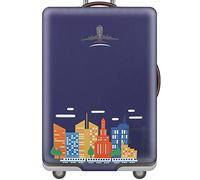 Hayisugar Suitcase Cover Extra Thick Luggage Cover Travel Luggage Protector Cover Elastic Suitcase Trolley Luggage Baggage Protection Case, Dark Blue, L (25-28 inches)