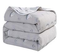 Hayisugar Throws Blankets Fleece Double/Twin Size - 100% Pure Cotton Super Soft Fluffy Bed Blankets Throws Warm Blanket for Sofa Throws Blanket Bedspread, Sailing, 120 x 150cm