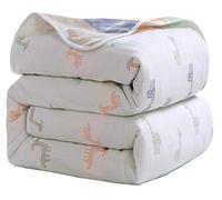 Hayisugar Throws Blankets Fleece Double/Twin Size - 100% Pure Cotton Super Soft Fluffy Bed Blankets Throws Warm Blanket for Sofa Throws Blanket Bedspread, Giraffe, 120 x 150cm