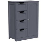 Hayle Matt Grey Freestanding Single Bathroom Drawer Cabinet (H) 810mm (W) 600mm