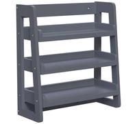 Hayle Matt Grey Wood Rectangular Wall-Mounted Bathroom Shelf (D)20Cm (H)53Cm (L)20Cm