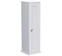 Hayle Matt White Freestanding Toilet Roll Holder Cupboard (H)650mm (W)200mm