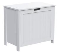 Hayle Matt White Wooden Large Laundry Hamper