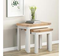 Hayley Nest of Tables - 2 - Oak and White