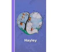 Hayley: personalized notebook | illustration fox with heart | softcover | 120 pages | blank | notebook | diary | scrapbook | journal | gift idea