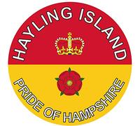 Hayling Island - Pride of Hampshire - (Two Pack) 80mm Diameter Car Bumper Window Decal Sticker