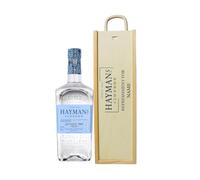 Hayman’s London Dry Gin in Wooden Box Gift Set - Classic British Gin 70cl - Gift Set for Women - Personalised Alcohol Present for Her - Keepsake Box Birthday Gift or Pamper