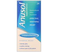 HayMax Anusol Suppositories 24 Haemorrhoid Pain Relief Suppositories